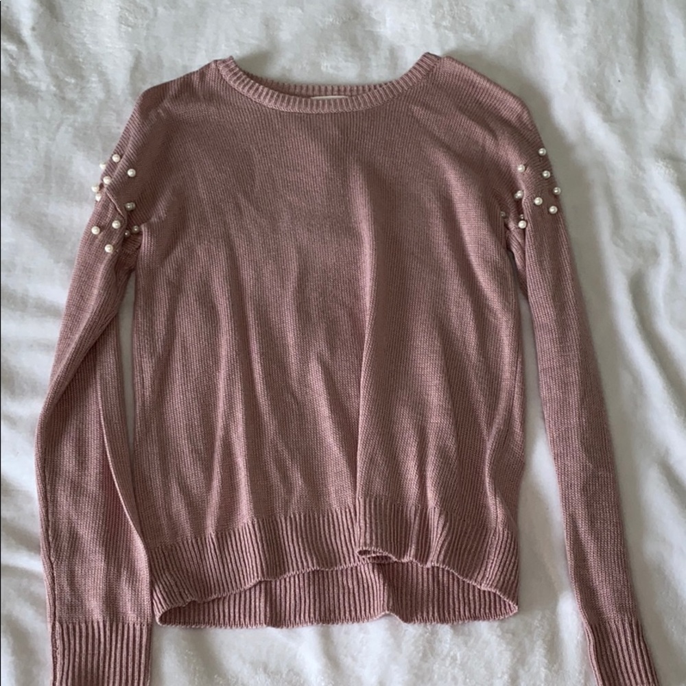 sweater with pearls